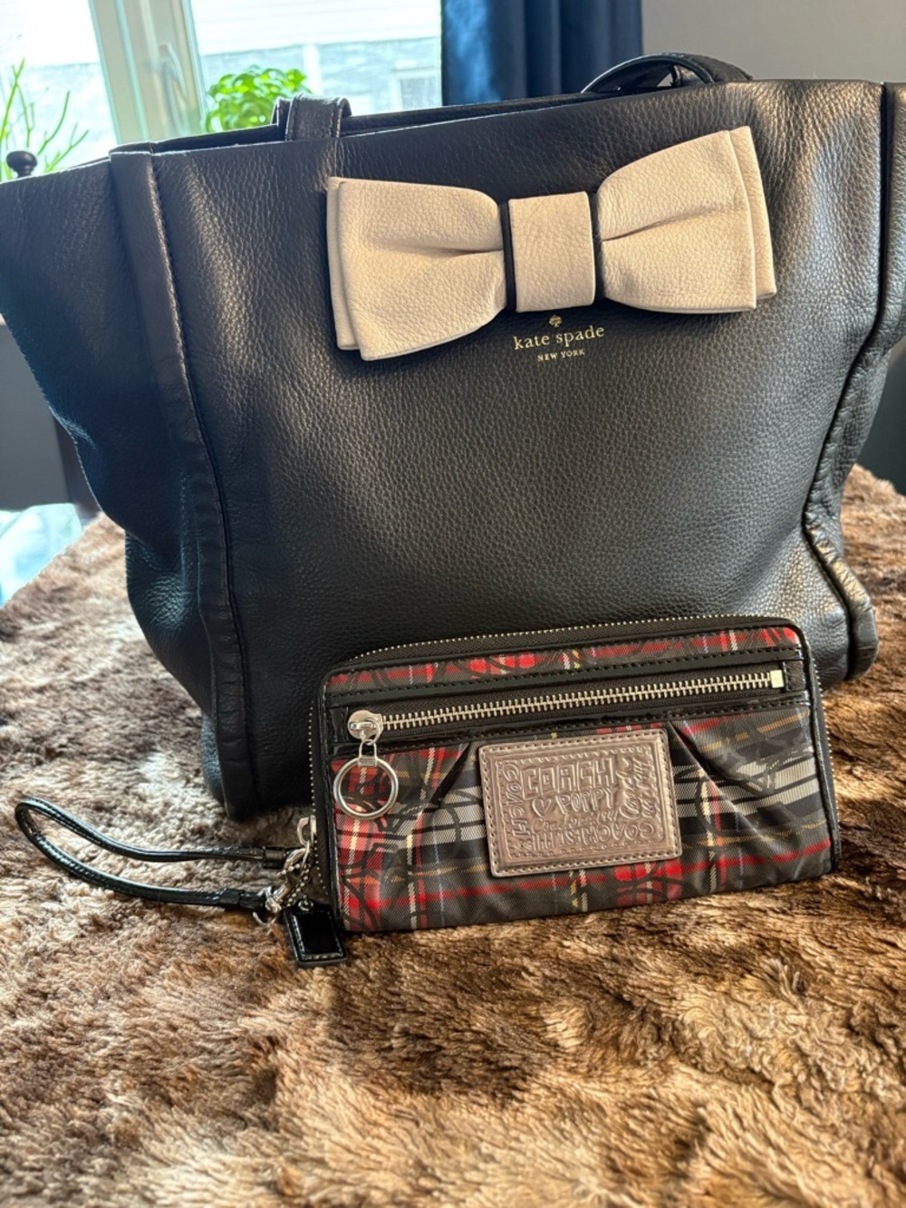 Kate Spade Tote + Coach Wristlet Bundle